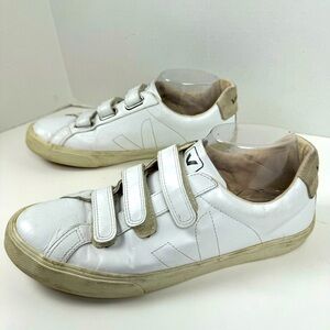 Veja Esplar Men’s White 3-lock Leather Trainers Sneakers Tennis Shoes